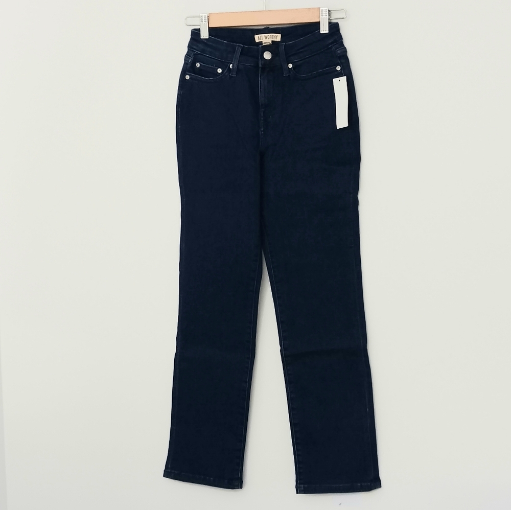 All Worthy Hunter McGrady Women's Petite 0-2-4‎ Blue Signature Stretch NEW